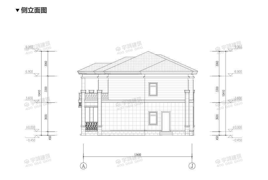 180平新中式农村小型别墅房屋设计图纸