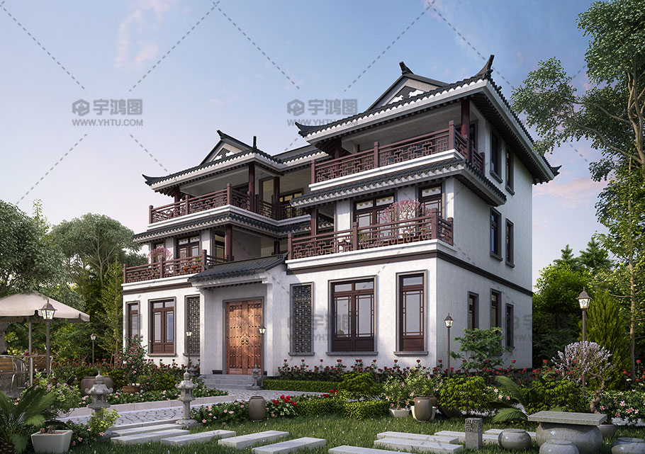 190平古典中式别墅设计图纸